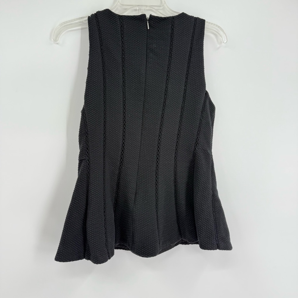 Rebecca Taylor Sleeveless Top Black Size 6 Fit/flare Lined Scoop Neck - Picture 10 of 11